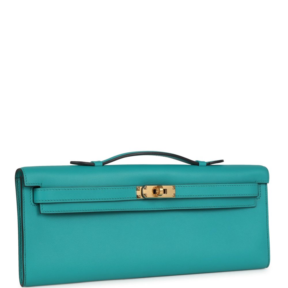 Hermes Kelly Cut Vert Verone Swift Gold Hardware - Image 2