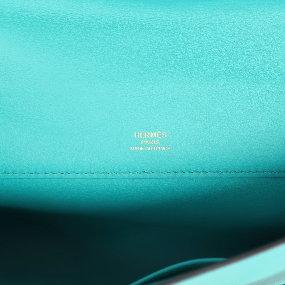 Hermes Kelly Cut Vert Verone Swift Gold Hardware - Image 7