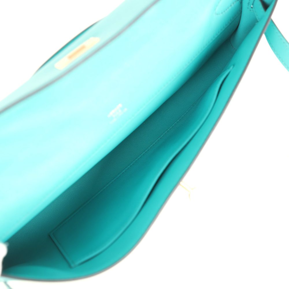 Hermes Kelly Cut Vert Verone Swift Gold Hardware - Image 8
