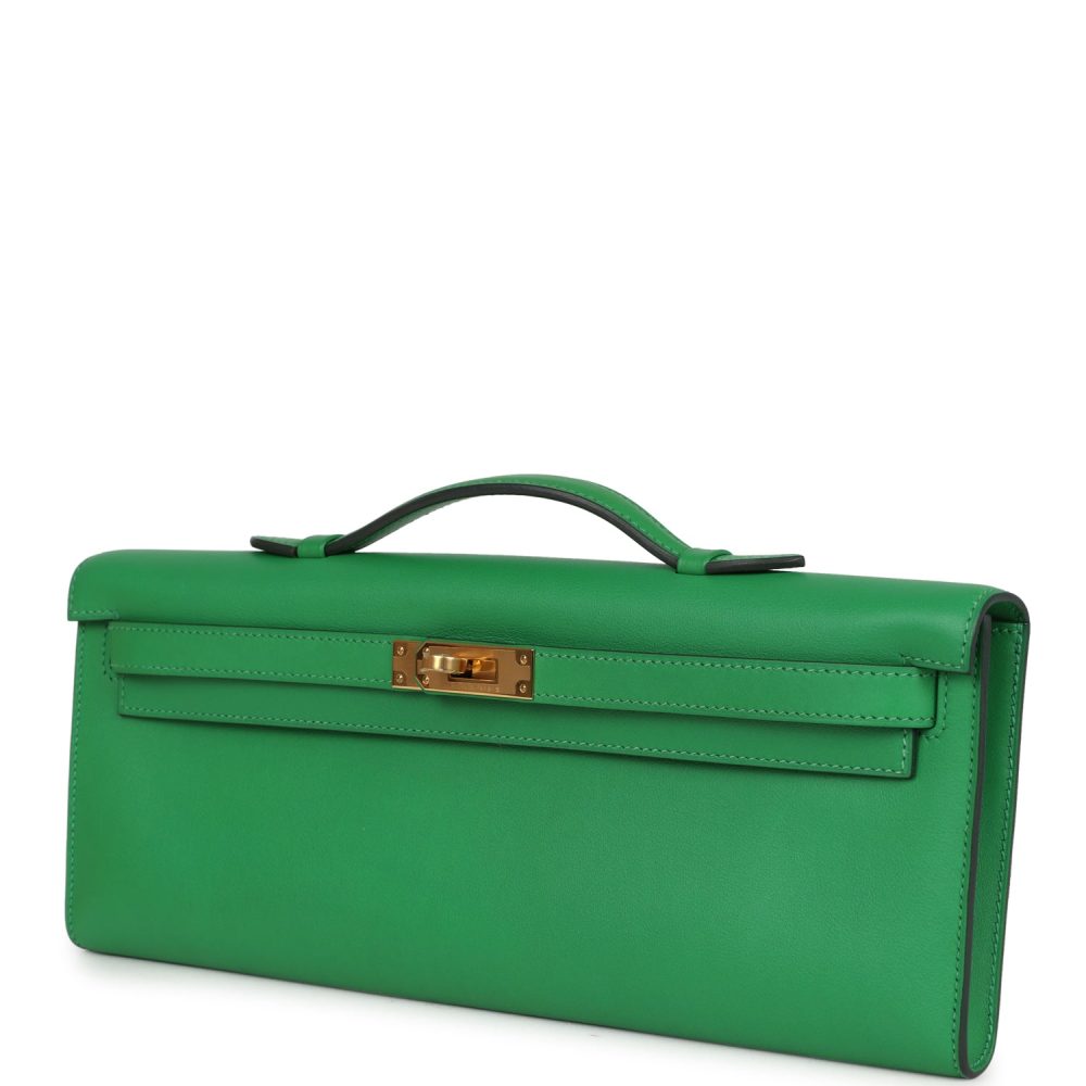 Hermes Kelly Cut Bambou Swift Gold Hardware - Image 5