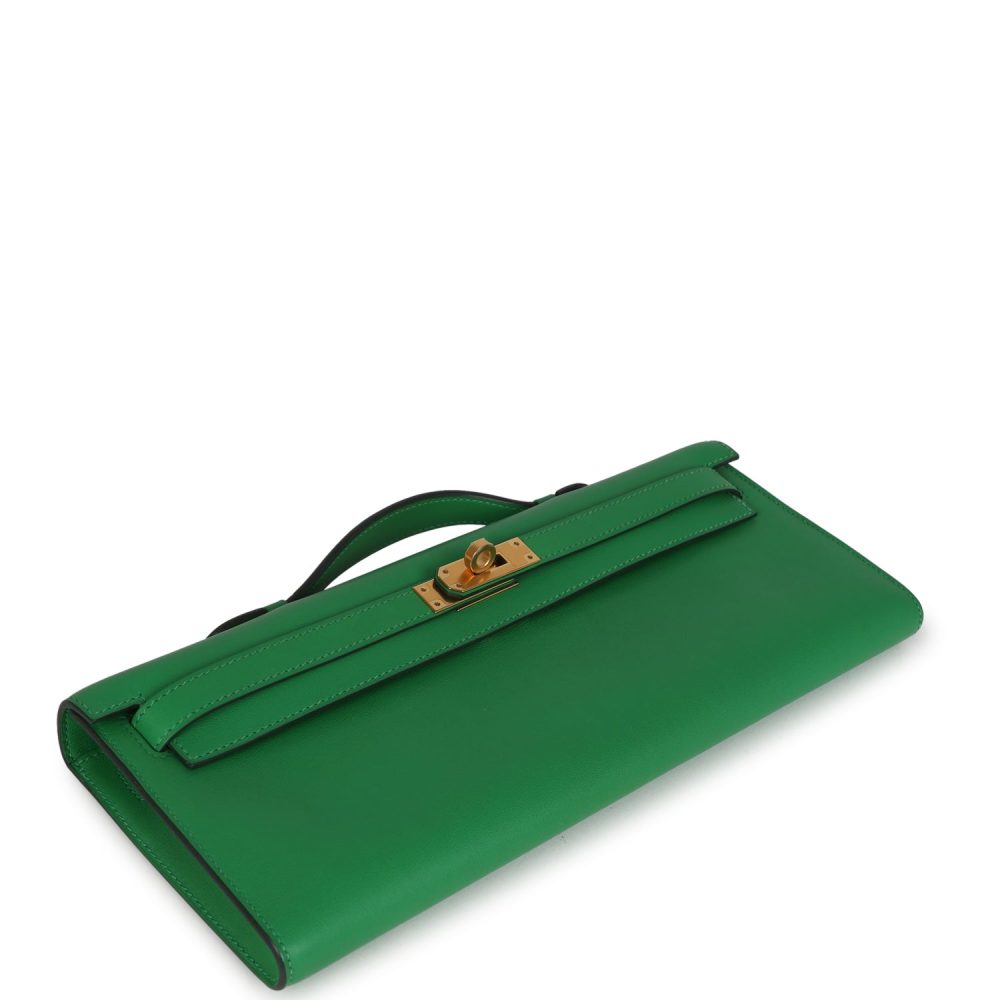 Hermes Kelly Cut Bambou Swift Gold Hardware - Image 6
