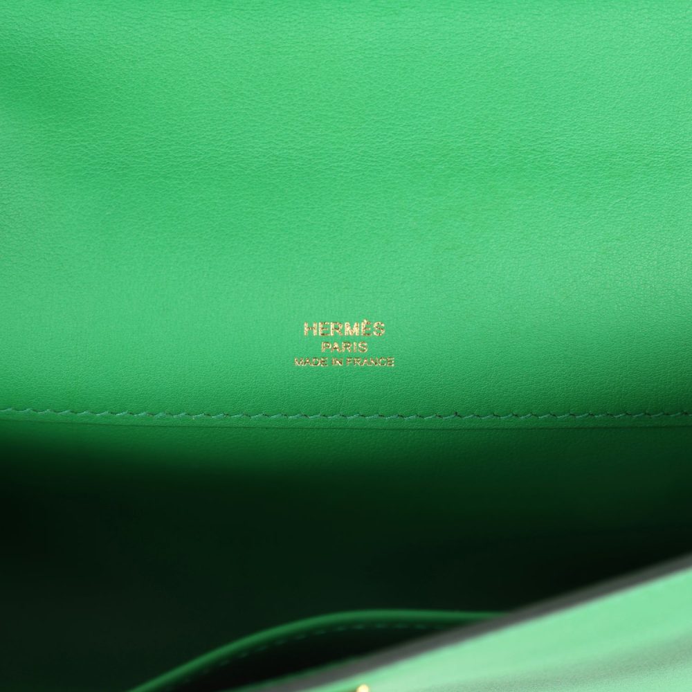 Hermes Kelly Cut Bambou Swift Gold Hardware - Image 7