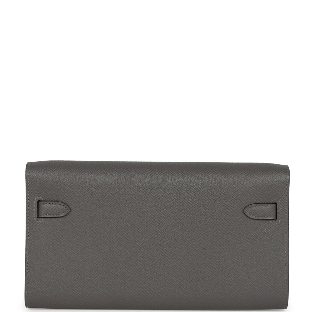 Hermes Kelly Wallet To Go Gris Meyer Epsom Palladium Hardware - Image 5