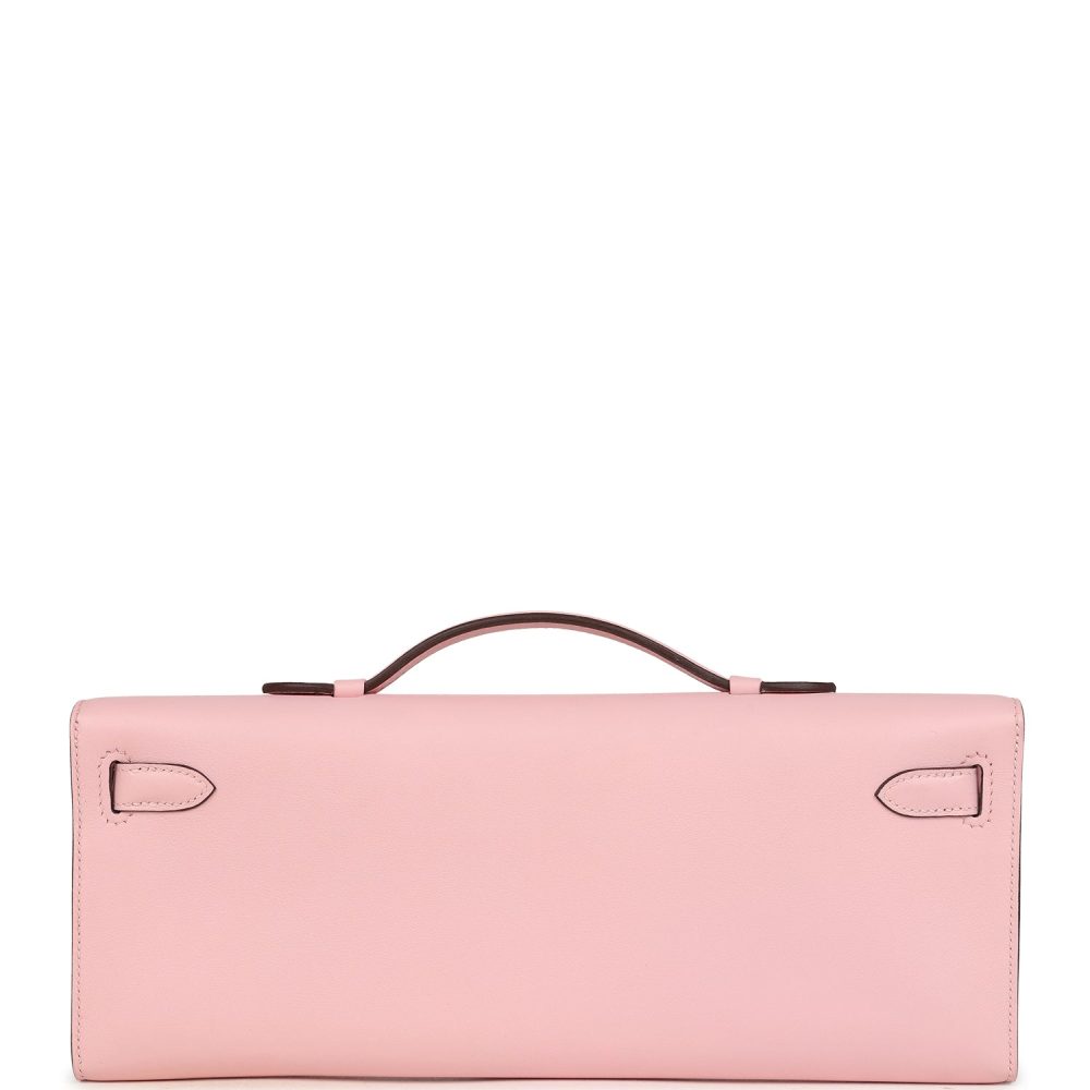 Hermes Kelly Cut Rose Sakura Swift Palladium Hardware - Image 4
