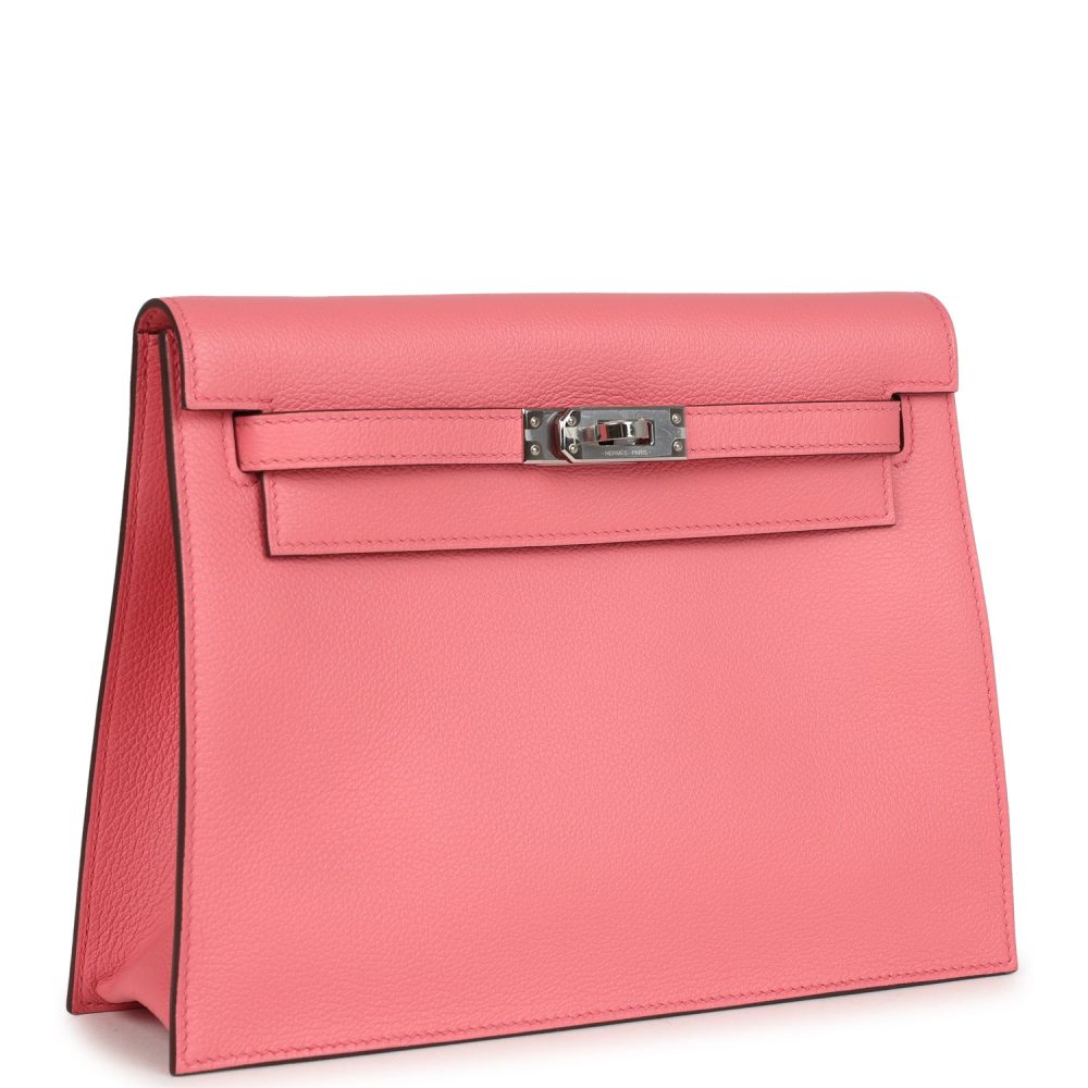 Hermes Kelly Danse Rose Azalee Verso Evercolor Palladium Hardware - Image 2