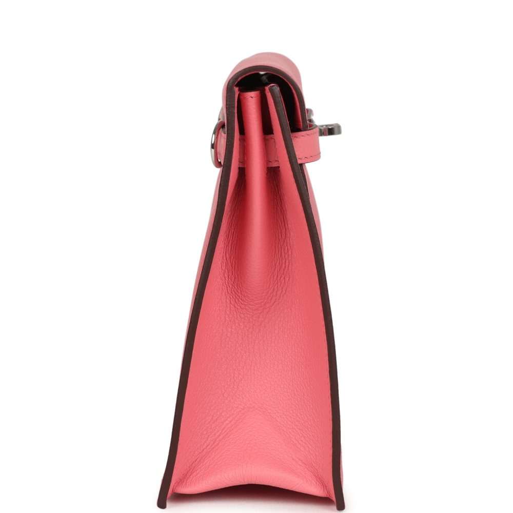 Hermes Kelly Danse Rose Azalee Verso Evercolor Palladium Hardware - Image 3