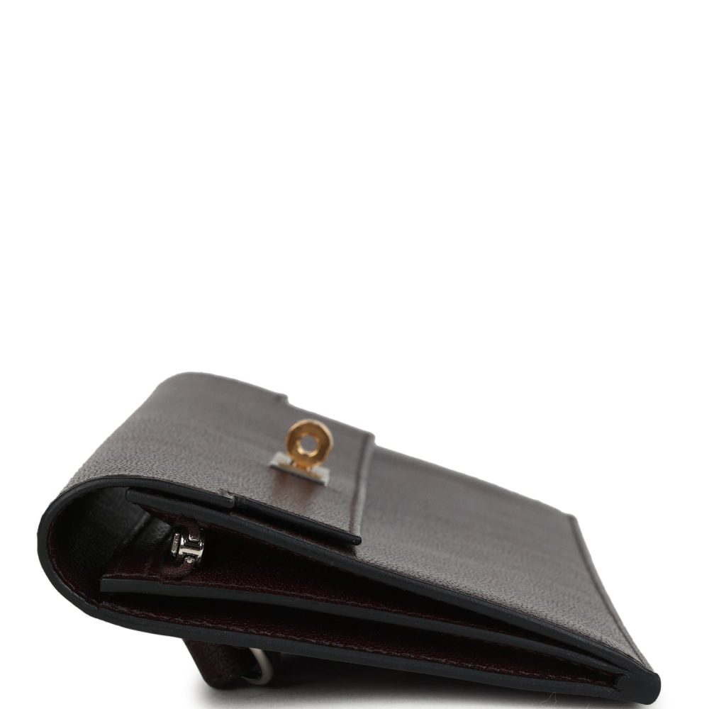 Hermes Kelly Pocket Long Wallet Rouge Sellier Chevre Chamkila Electrum Hardware - Image 3