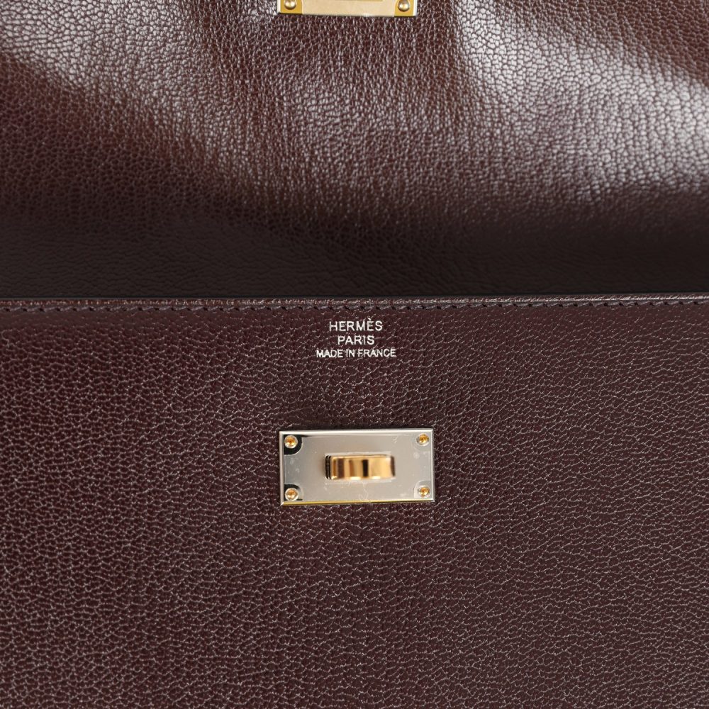 Hermes Kelly Pocket Long Wallet Rouge Sellier Chevre Chamkila Electrum Hardware - Image 7