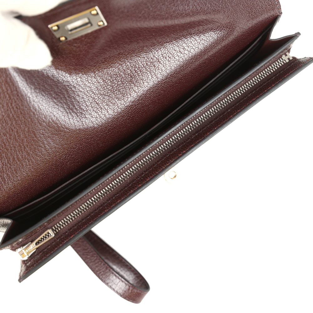 Hermes Kelly Pocket Long Wallet Rouge Sellier Chevre Chamkila Electrum Hardware - Image 8