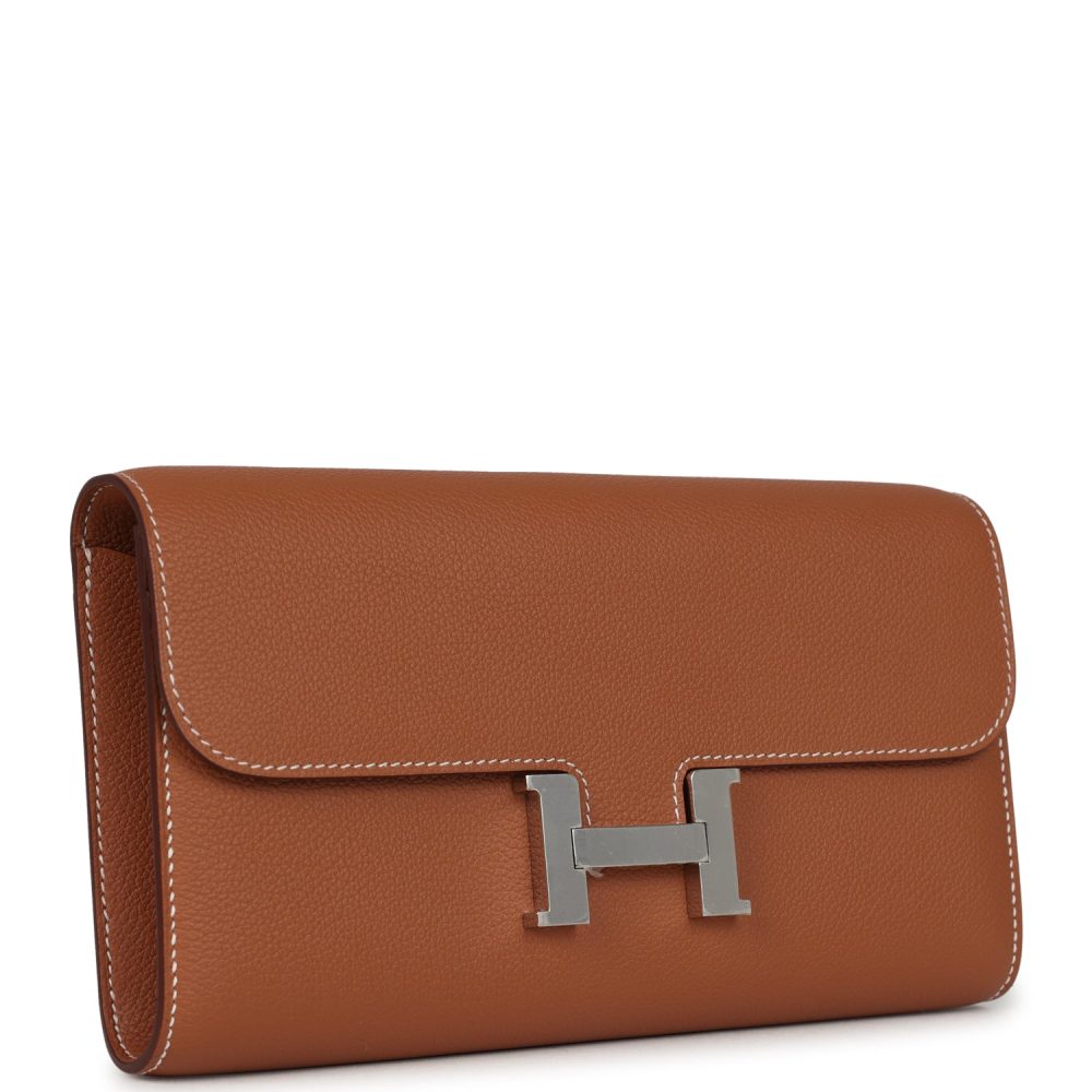 Hermes Constance Wallet To Go Gold Evercolor Palladium Hardware - Image 2