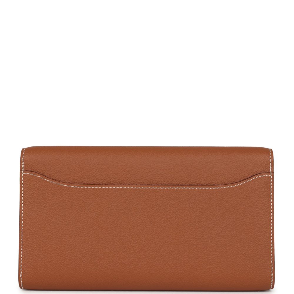 Hermes Constance Wallet To Go Gold Evercolor Palladium Hardware - Image 4