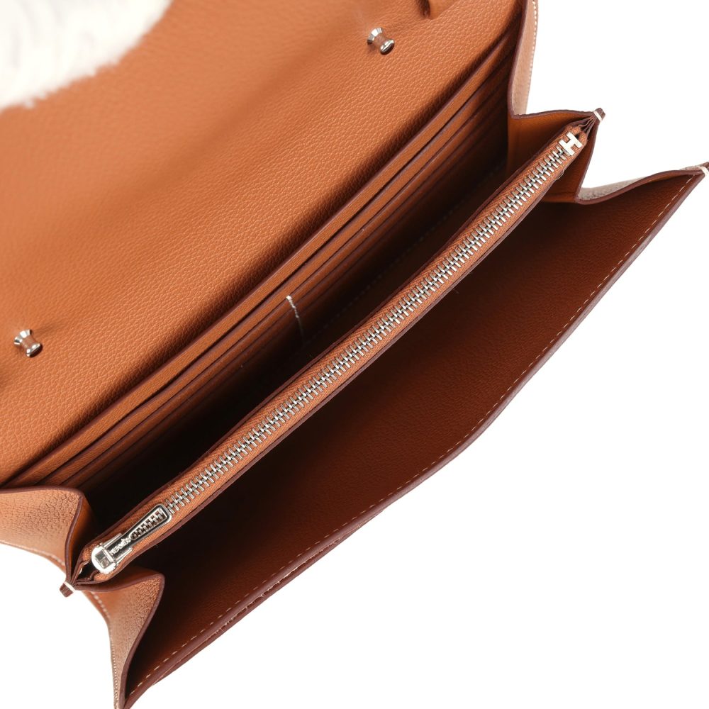 Hermes Constance Wallet To Go Gold Evercolor Palladium Hardware - Image 7