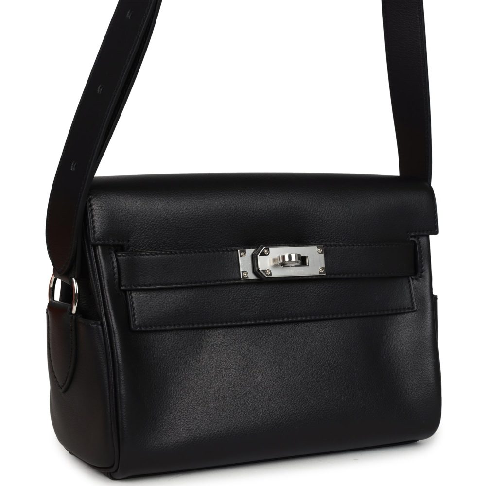 Hermes Kelly Messenger PM Black Evergrain Palladium Hardware - Image 2