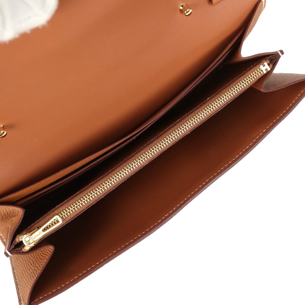 Pre-owned Hermes Constance Wallet To Go Gold Epsom Gold Hardware - Image 8
