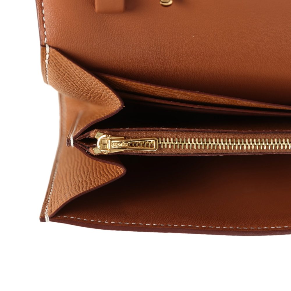 Pre-owned Hermes Constance Wallet To Go Gold Epsom Gold Hardware - Image 9