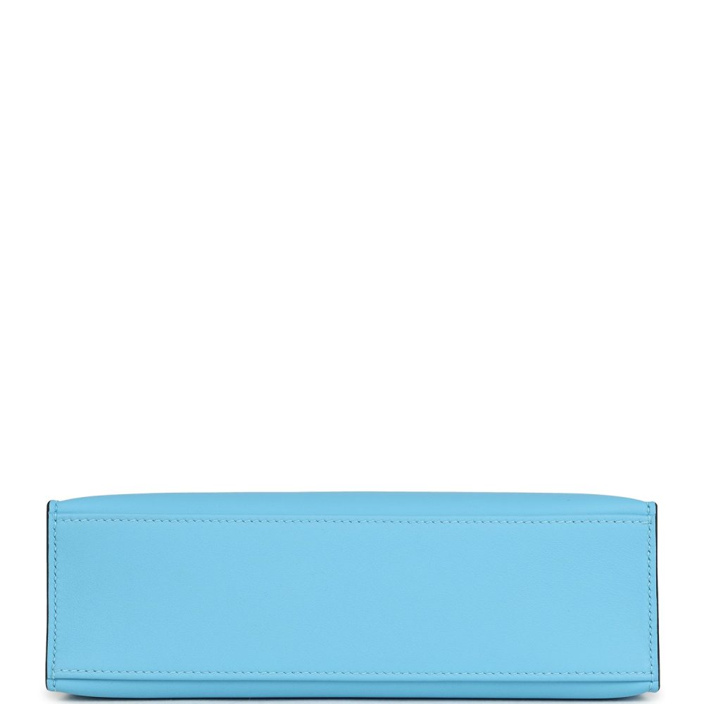 Hermes Kelly Pochette Celeste Swift Palladium Hardware - Image 6