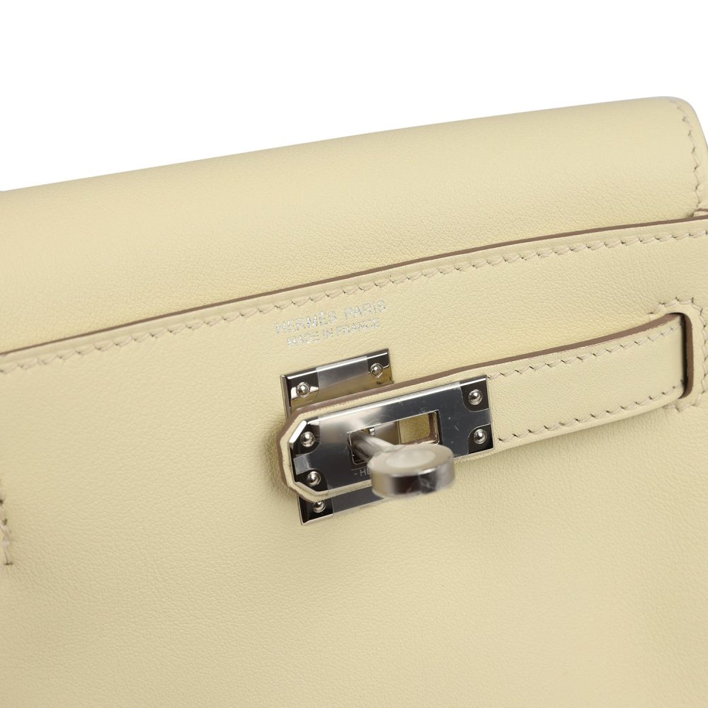 Hermes Mini Kelly Jump Backpack Jaune Milton Swift Palladium Hardware - Image 10