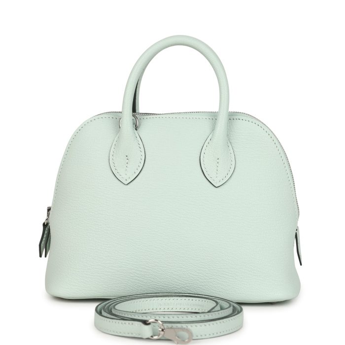 Hermes 1923 Bolide MiniVert Peppermint Chevre Mysore Palladium Hardware