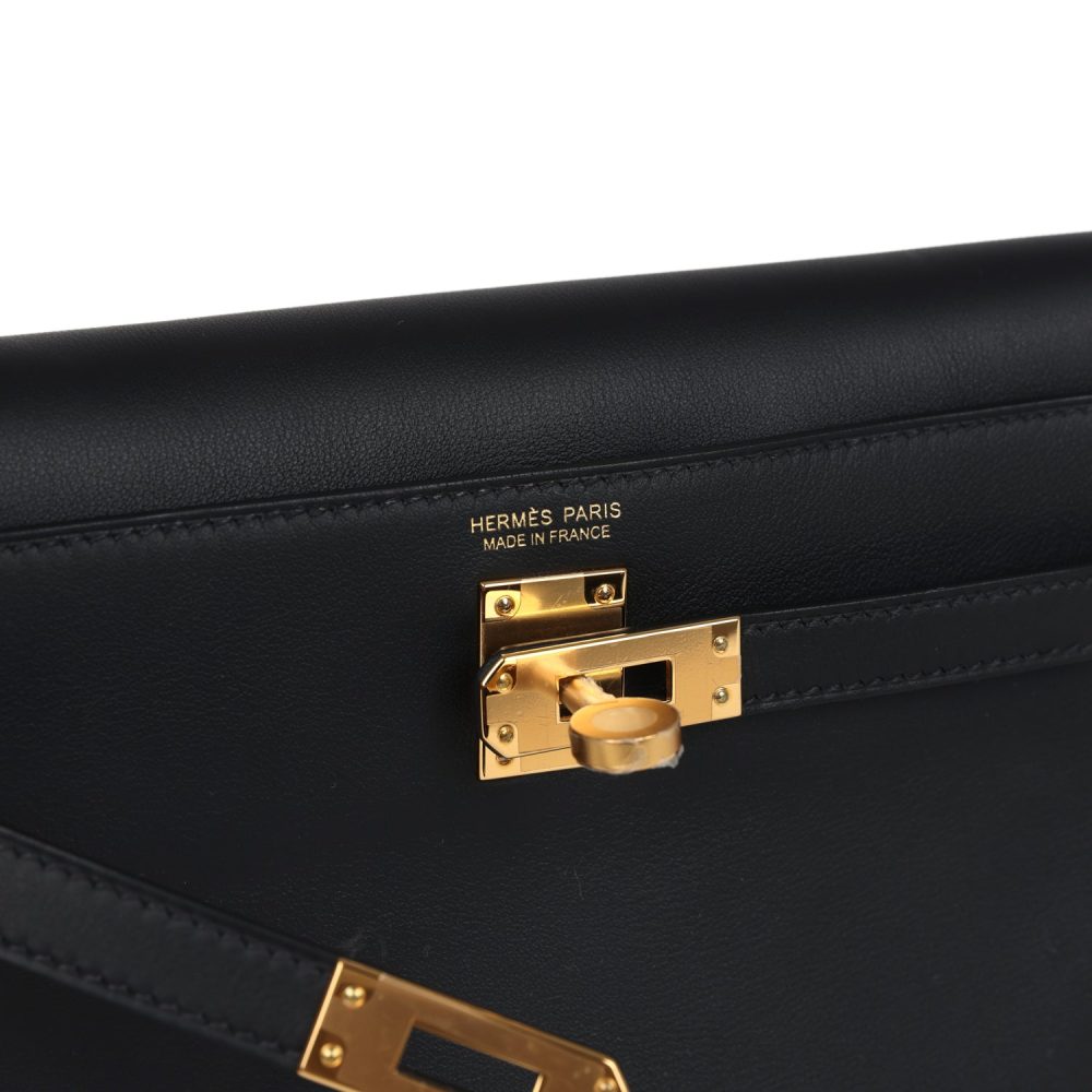 Hermes Kelly Danse Black Swift Gold Hardware - Image 7