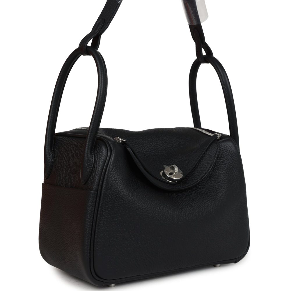 Hermes Lindy 26 Black Clemence Palladium Hardware - Image 2