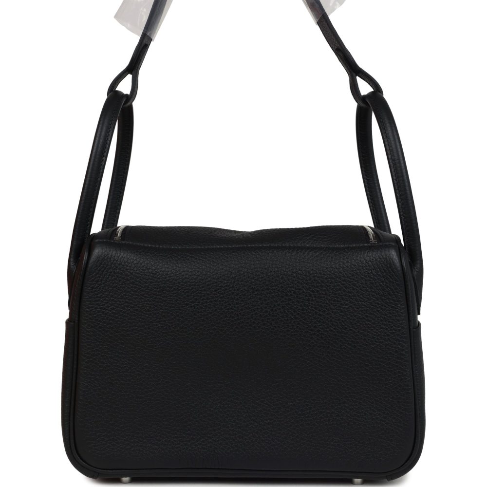 Hermes Lindy 26 Black Clemence Palladium Hardware - Image 4