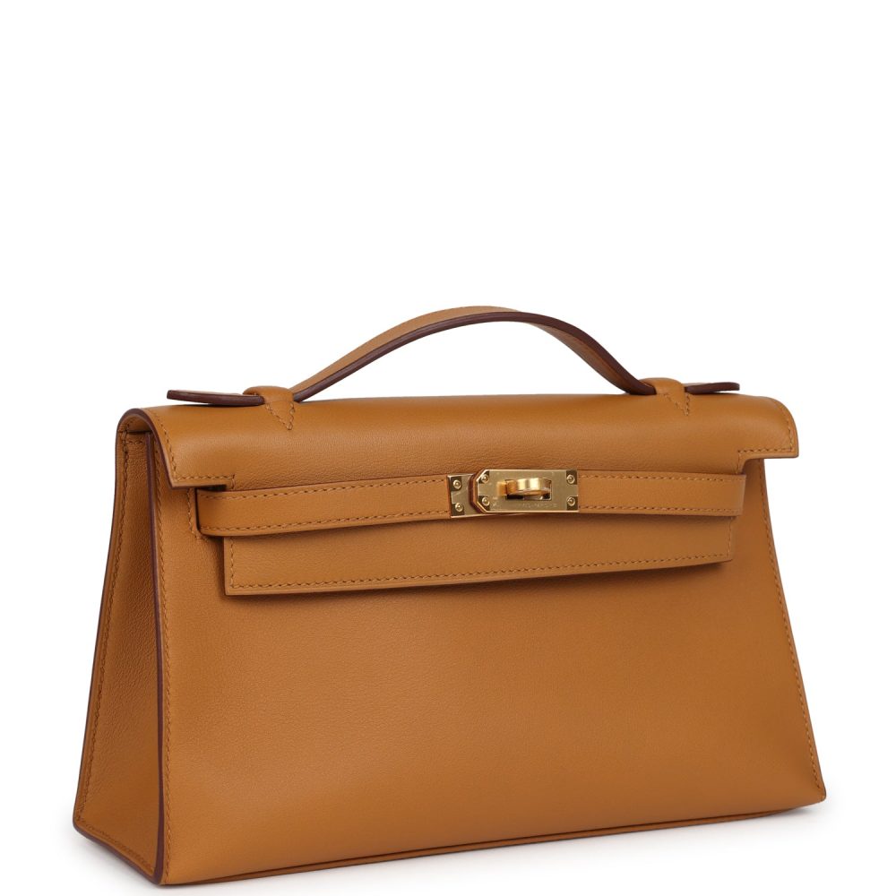 Hermes Kelly Pochette Sesame Swift Gold Hardware - Image 2