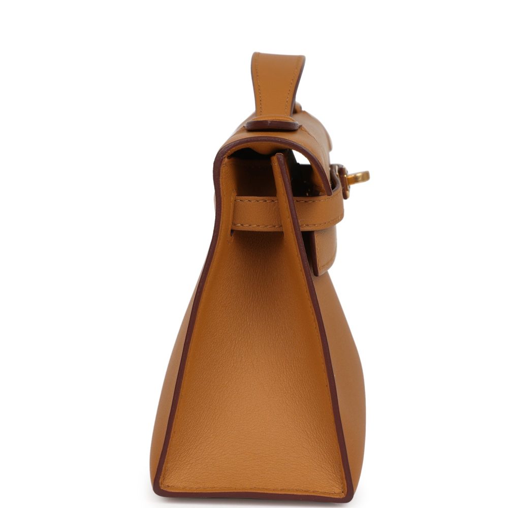Hermes Kelly Pochette Sesame Swift Gold Hardware - Image 3