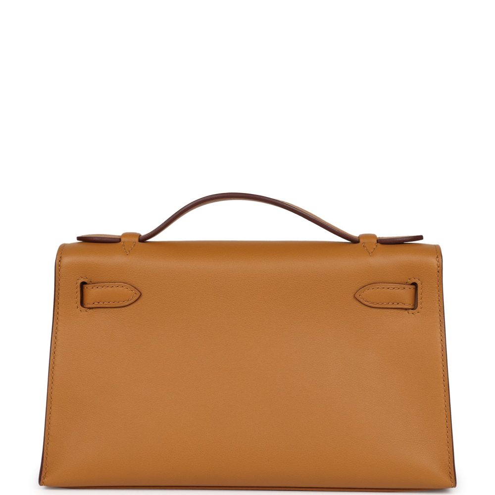 Hermes Kelly Pochette Sesame Swift Gold Hardware - Image 4
