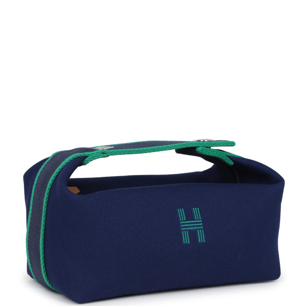Hermes Bride-A-Brac Case PM Marine Canvas Palladium Hardware - Image 2