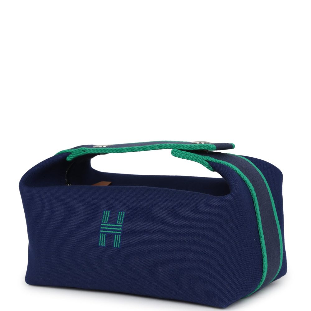 Hermes Bride-A-Brac Case PM Marine Canvas Palladium Hardware - Image 5