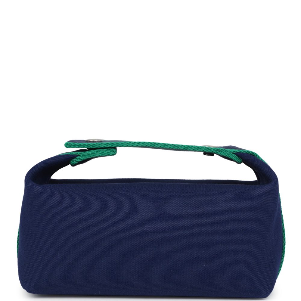 Hermes Bride-A-Brac Case PM Marine Canvas Palladium Hardware - Image 4