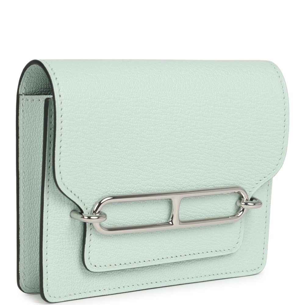 Hermes Roulis Slim Wallet Vert Fizz Chevre Palladium Hardware - Image 2