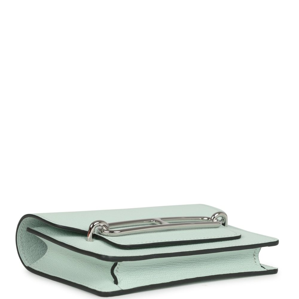 Hermes Roulis Slim Wallet Vert Fizz Chevre Palladium Hardware - Image 6