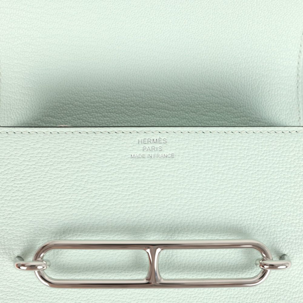 Hermes Roulis Slim Wallet Vert Fizz Chevre Palladium Hardware - Image 7