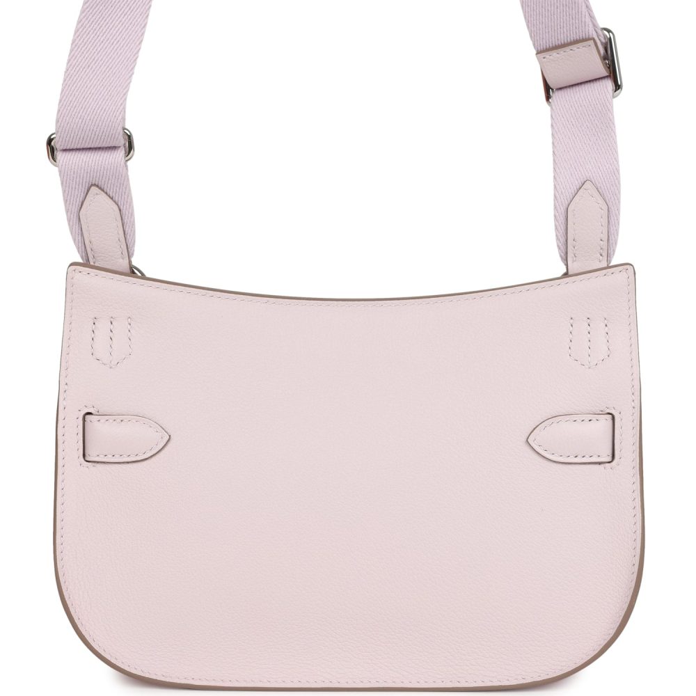 Hermes Jypsiere Mini Mauve Pale Verso Evercolor Palladium Hardware - Image 4