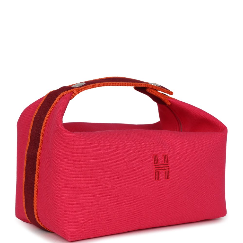 Hermes Bride A Brac Carre Case GM Hibiscus Canvas Palladium Hardware - Image 2