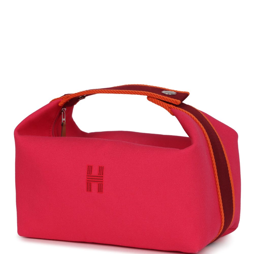 Hermes Bride A Brac Carre Case GM Hibiscus Canvas Palladium Hardware - Image 5