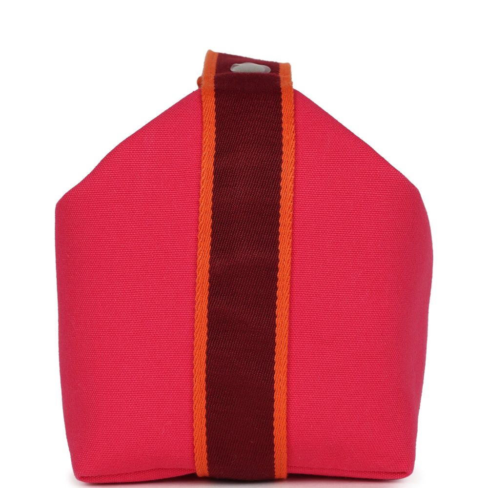 Hermes Bride A Brac Carre Case GM Hibiscus Canvas Palladium Hardware - Image 3