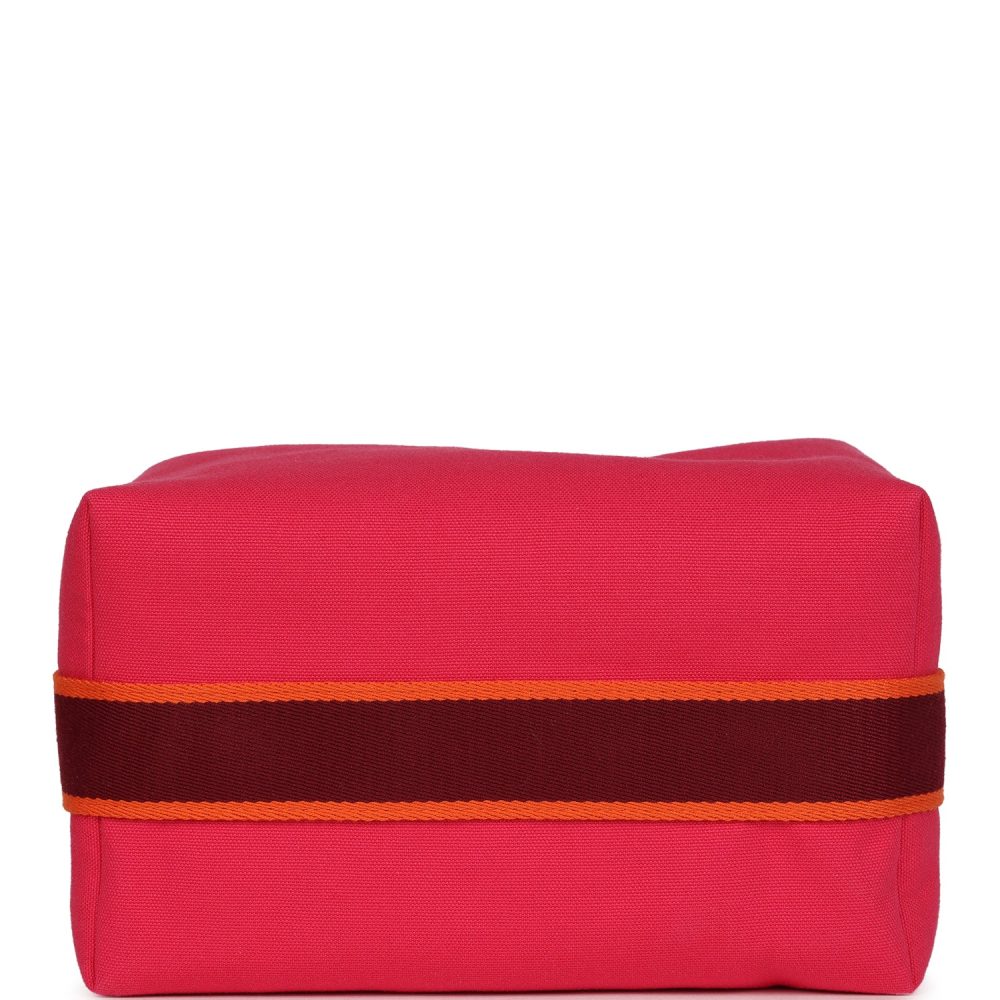 Hermes Bride A Brac Carre Case GM Hibiscus Canvas Palladium Hardware - Image 6