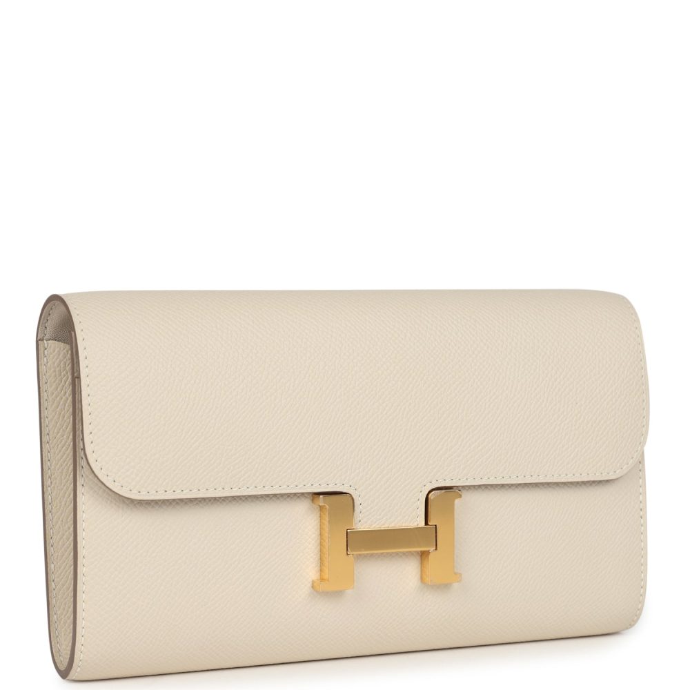 Hermes Constance To Go Wallet Craie Epsom Gold Hardware - Image 2
