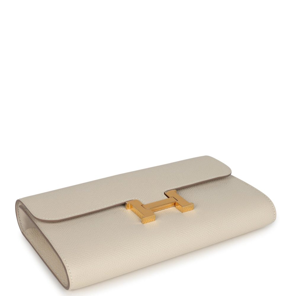 Hermes Constance To Go Wallet Craie Epsom Gold Hardware - Image 6
