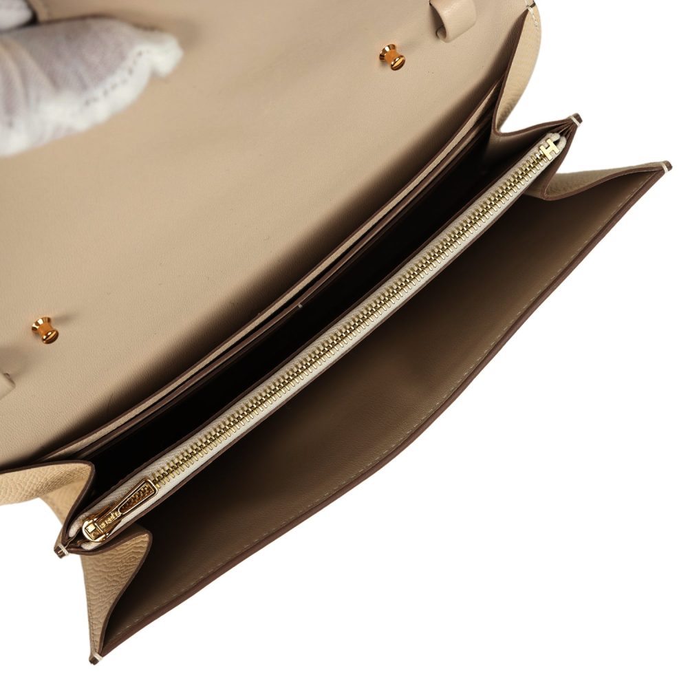 Hermes Constance To Go Wallet Craie Epsom Gold Hardware - Image 8