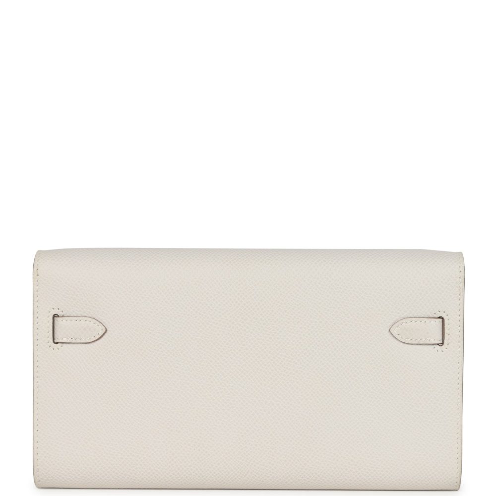 Hermes Kelly Wallet To Go Gris Pale Epsom Gold Hardware - Image 4