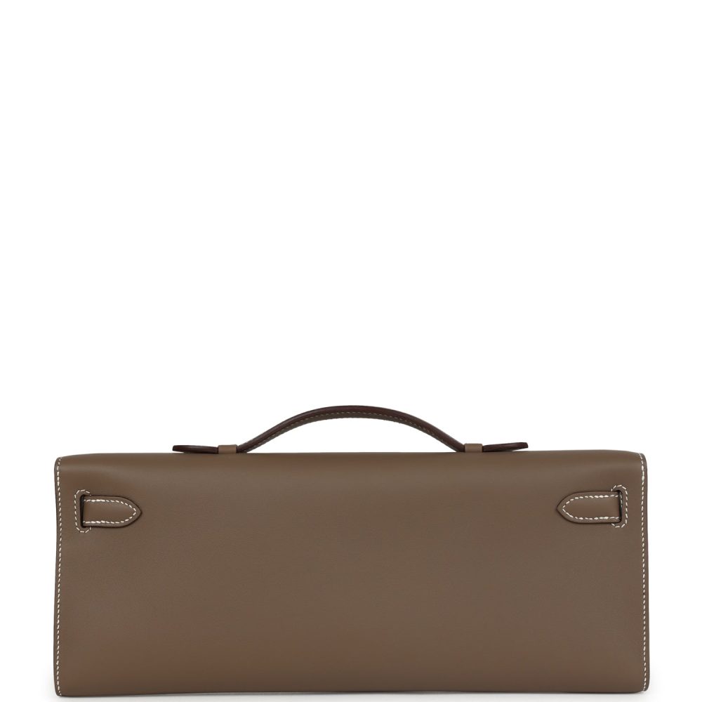 Hermes Kelly Cut Etoupe Swift Gold Hardware - Image 4