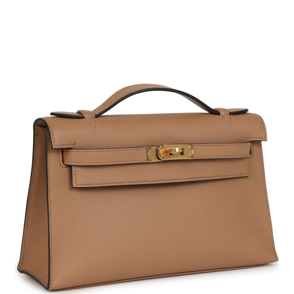 Hermes Kelly Pochette Chai Swift Gold Hardware - Image 2