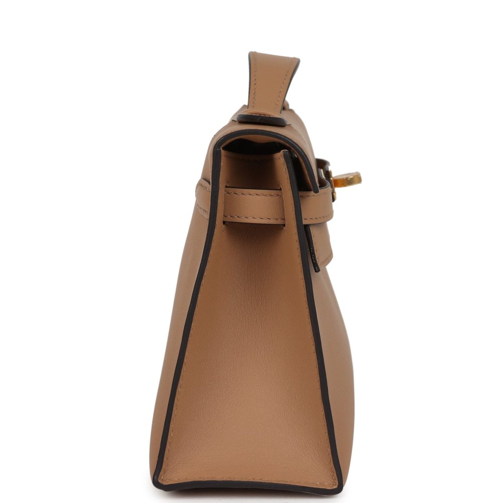 Hermes Kelly Pochette Chai Swift Gold Hardware - Image 3