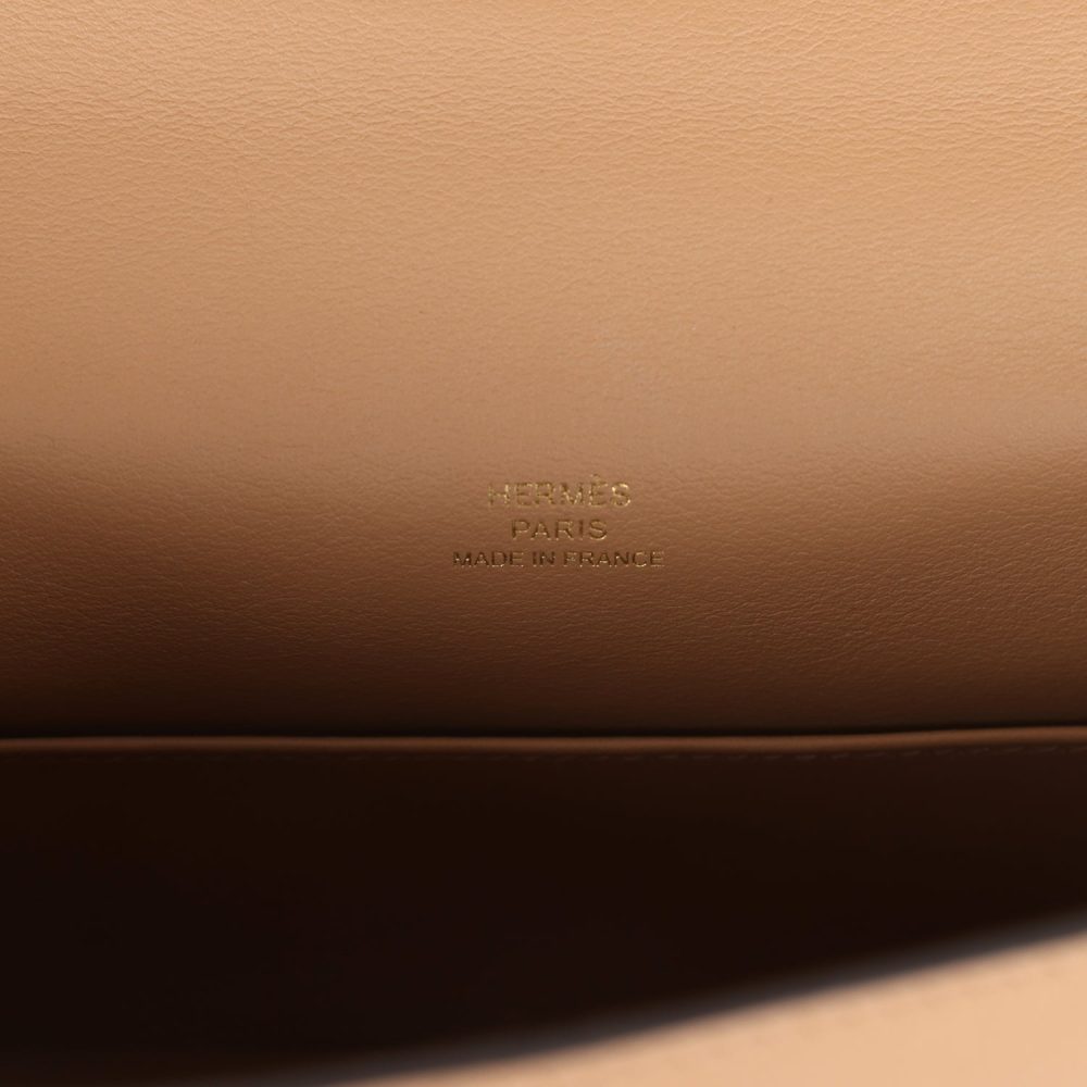 Hermes Kelly Pochette Chai Swift Gold Hardware - Image 7