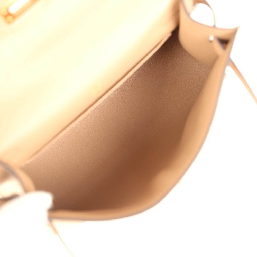 Hermes Kelly Pochette Chai Swift Gold Hardware - Image 8