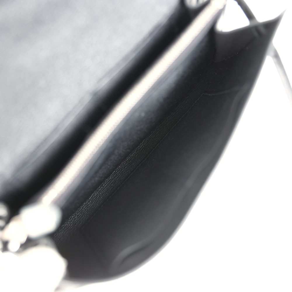 Hermes Kelly Wallet To Go Black Shiny Alligator Palladium Hardware - Image 9