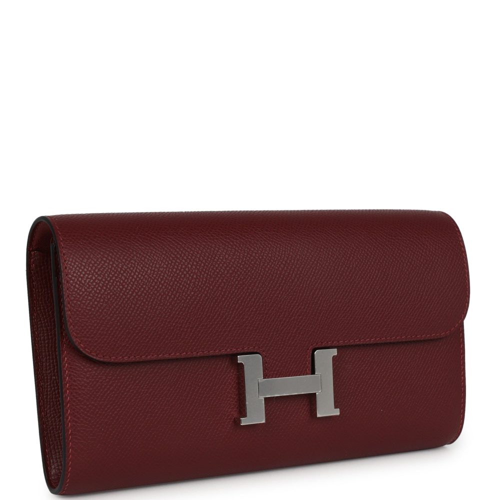 Hermes Constance Wallet To Go Rouge H Epsom Palladium Hardware - Image 2
